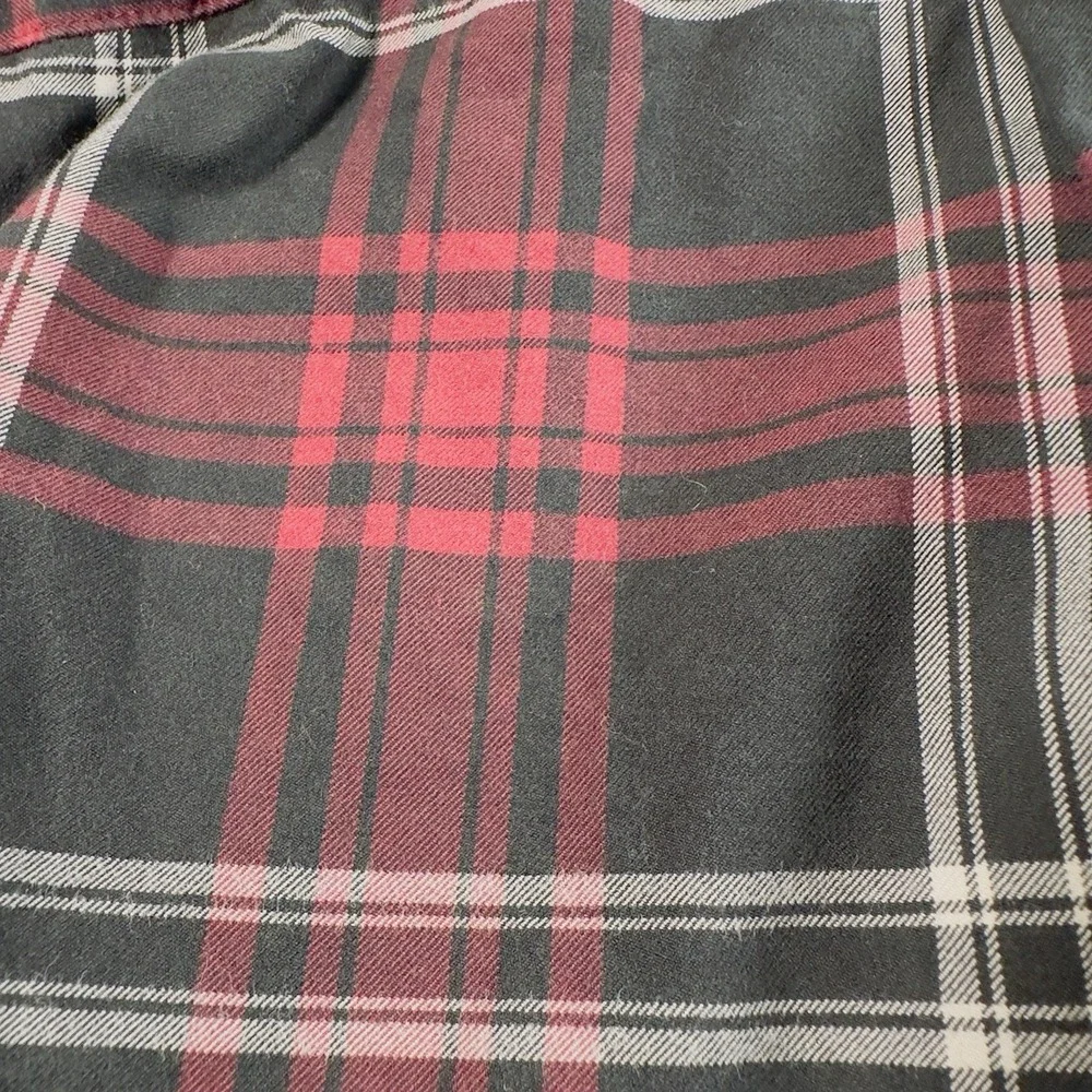 Orvis Shirt Men L Button Up Red Plaid Flannel 100 Cotton Heavyweight Outdoor